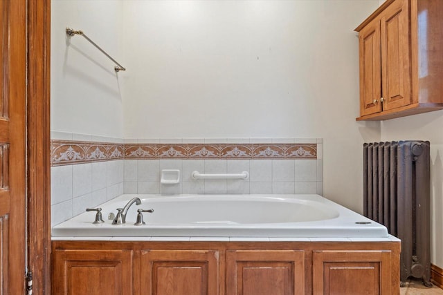 2837 N Marietta Ave, Milwaukee, WI 53211 - full bathroom featuring radiator heating unit and a garden tub