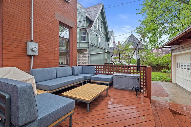 2837 N Marietta Ave, Milwaukee, WI 53211 - wooden terrace featuring an outdoor living space