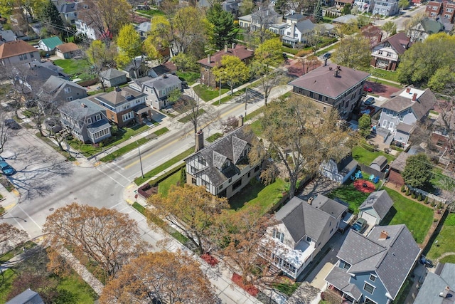 304 16th St, Racine, WI 53403 - aerial overview of property's location with nearby suburban area