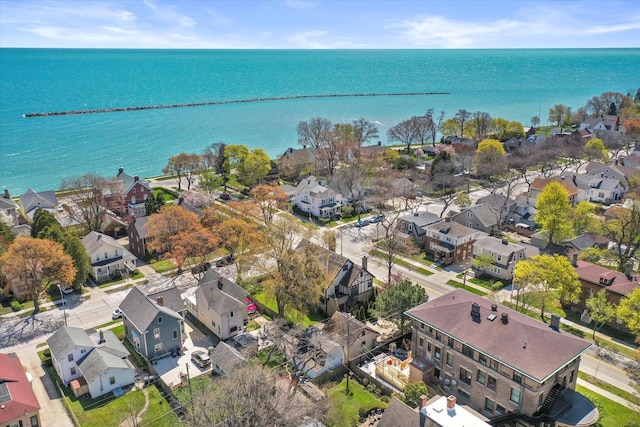304 16th St, Racine, WI 53403 - aerial view of residential area featuring a large body of water