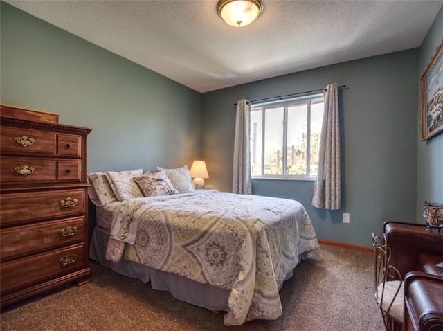 429 Riggs St, Bloomer, WI 54724 - bedroom featuring dark colored carpet, baseboards, and a textured ceiling