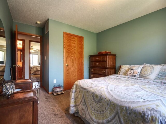 429 Riggs St, Bloomer, WI 54724 - carpeted bedroom featuring a closet and a textured ceiling