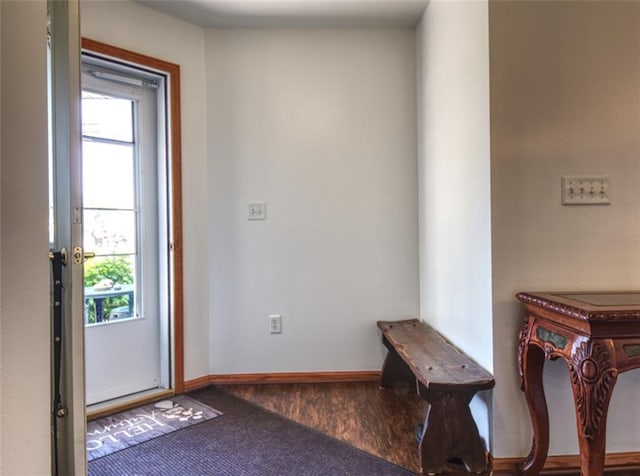 429 Riggs St, Bloomer, WI 54724 - doorway featuring wood finished floors and baseboards
