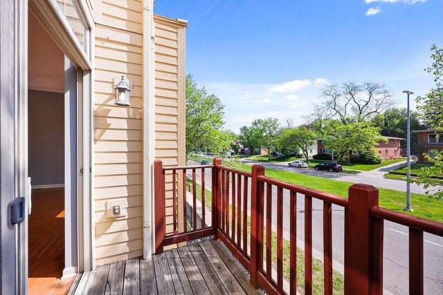 612 N Midvale Blvd, Madison, WI 53705 - wooden terrace featuring covered porch