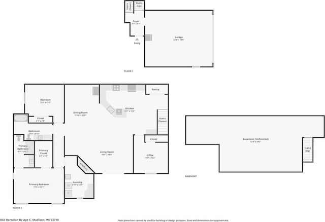 802 Herndon Dr Unit C, Madison, WI 53718 - home floor plan