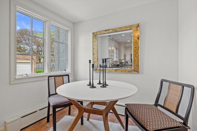 3468 N Summit Ave, Milwaukee, WI 53211 - dining space featuring healthy amount of natural light, a baseboard radiator, and baseboards