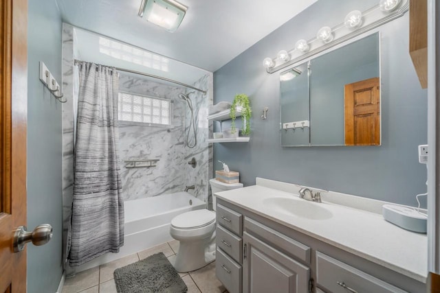 1083 Kenwood St, Green Bay, WI 54304 - bathroom featuring tile patterned flooring, vanity, toilet, and shower / tub combo