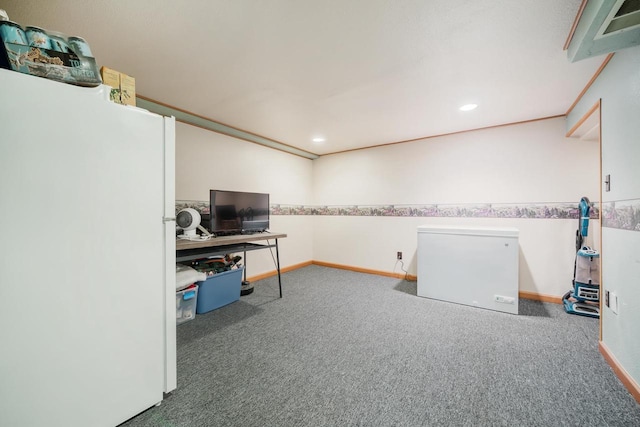 1083 Kenwood St, Green Bay, WI 54304 - carpeted office space with baseboards and recessed lighting