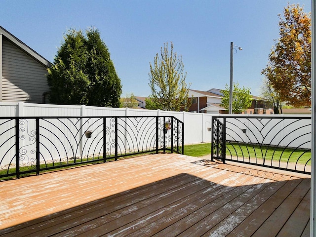 613 S Railroad St, Kimberly, WI 54136 - wooden deck with a residential view