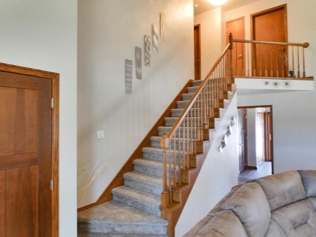 613 S Railroad St, Kimberly, WI 54136 - stairs with a high ceiling and baseboards