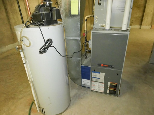 613 S Railroad St, Kimberly, WI 54136 - utility room featuring water heater and heating unit
