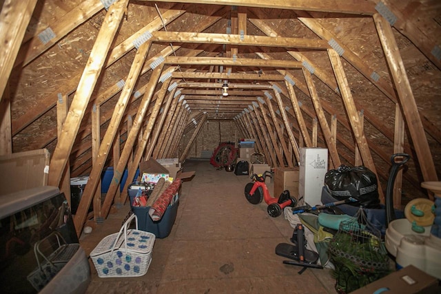 view of attic