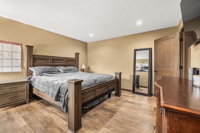 416 Sommers St, Stevens Point, WI 54481 - bedroom with light wood-style flooring and recessed lighting