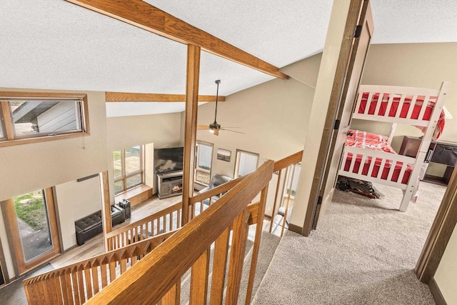 416 Sommers St, Stevens Point, WI 54481 - corridor featuring a textured ceiling, carpet, and baseboards