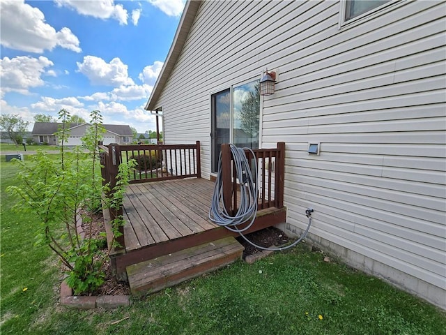13570 42nd Ave, Chippewa Falls, WI 54729 - wooden terrace featuring a yard