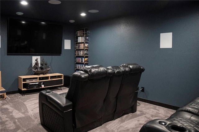 20398 64th Ave, Chippewa Falls, WI 54729 - home theater room with carpet, baseboards, and recessed lighting