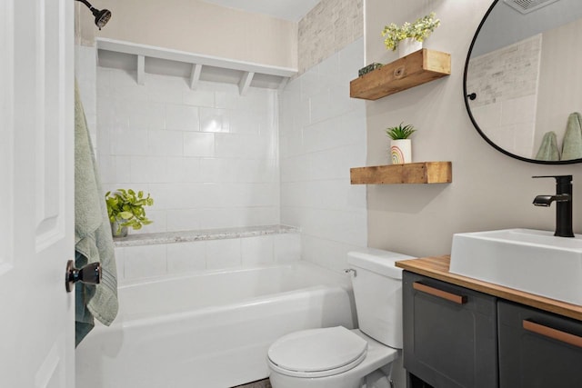 3486 Hargrove St, Madison, WI 53714 - bathroom with toilet, vanity, and shower / tub combination