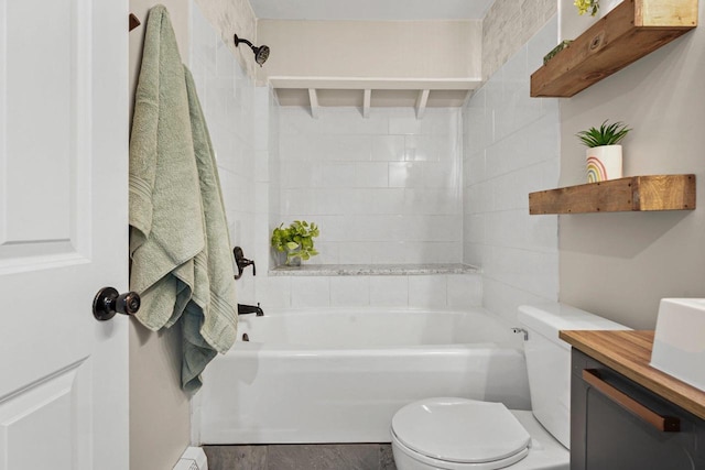 3486 Hargrove St, Madison, WI 53714 - full bathroom featuring toilet, vanity, and bathtub / shower combination