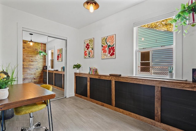 3486 Hargrove St, Madison, WI 53714 - dining space featuring wood walls