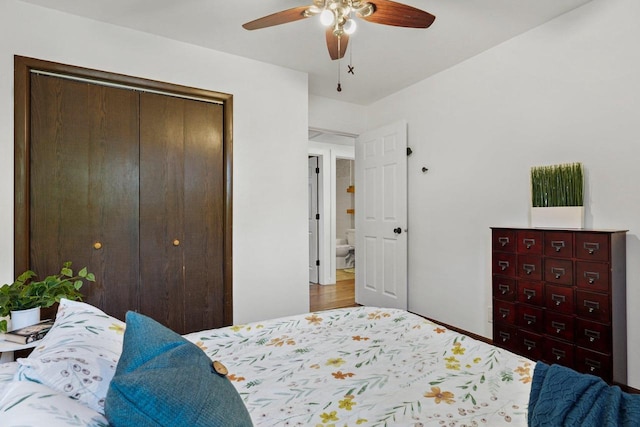 3486 Hargrove St, Madison, WI 53714 - bedroom with a closet and a ceiling fan