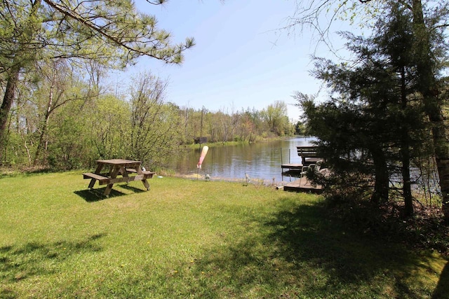 N9394 21st Ave, Neshkoro, WI 54960 - view of green lawn with a water view and a forest view