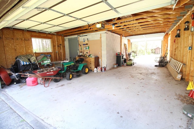 N9394 21st Ave, Neshkoro, WI 54960 - garage featuring a garage door opener