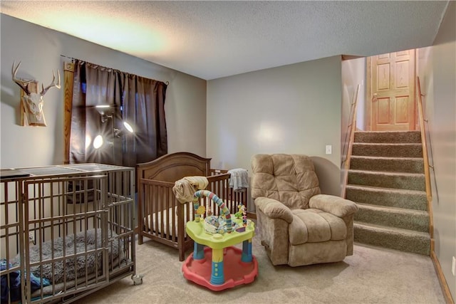 N492 County Road D, Eau Galle, WI 54737 - carpeted bedroom featuring a textured ceiling