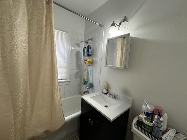 5733 W Philip Pl, Milwaukee, WI 53216 - full bathroom with shower / tub combo with curtain and vanity