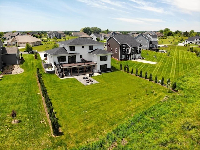 aerial perspective of suburban area
