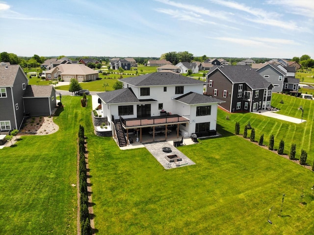 aerial perspective of suburban area