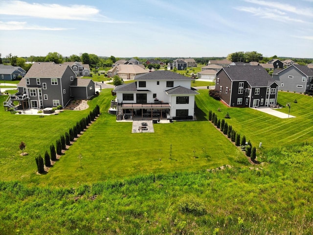 aerial perspective of suburban area