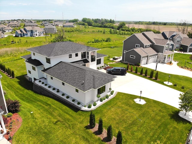 aerial perspective of suburban area
