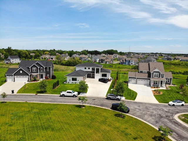 aerial perspective of suburban area