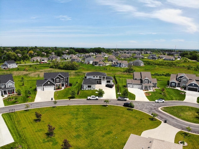 aerial perspective of suburban area