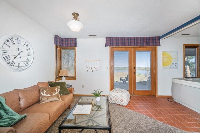 519 Grandview Heights Ct, Menomonie, WI 54751 - living area featuring french doors and baseboards