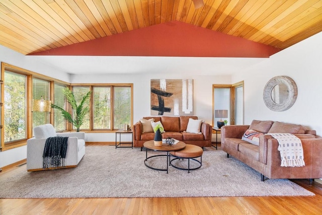 519 Grandview Heights Ct, Menomonie, WI 54751 - living area with lofted ceiling, wood finished floors, and wooden ceiling