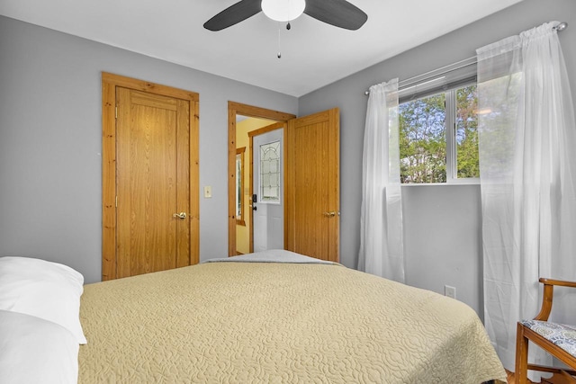 N5101 Hemlock St, Poynette, WI 53955 - bedroom featuring ceiling fan