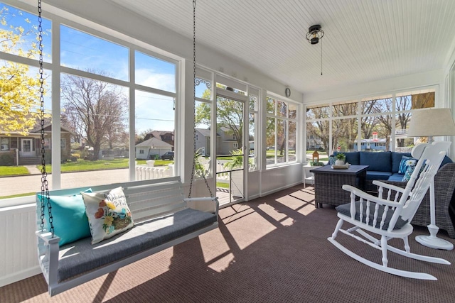 61 N Grand St, Markesan, WI 53946 - sunroom / solarium featuring outdoor lounge area
