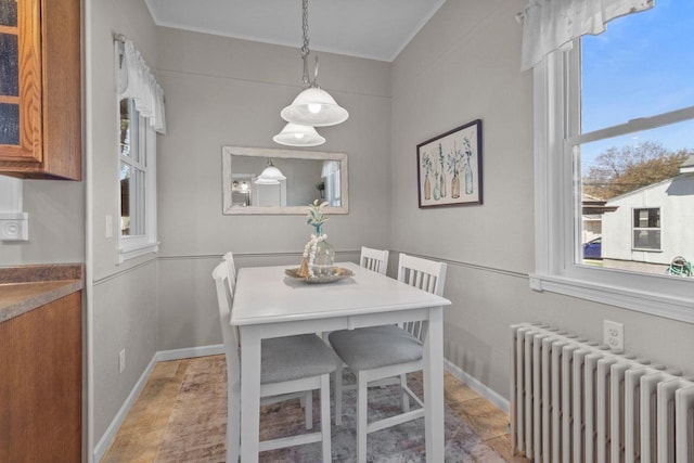 61 N Grand St, Markesan, WI 53946 - dining room featuring radiator heating unit and baseboards