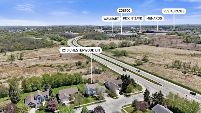 drone / aerial view of a highway