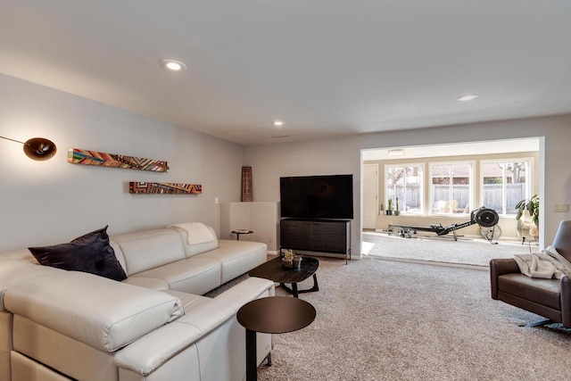 5402 Comanche Way, Madison, WI 53704 - carpeted living room featuring recessed lighting