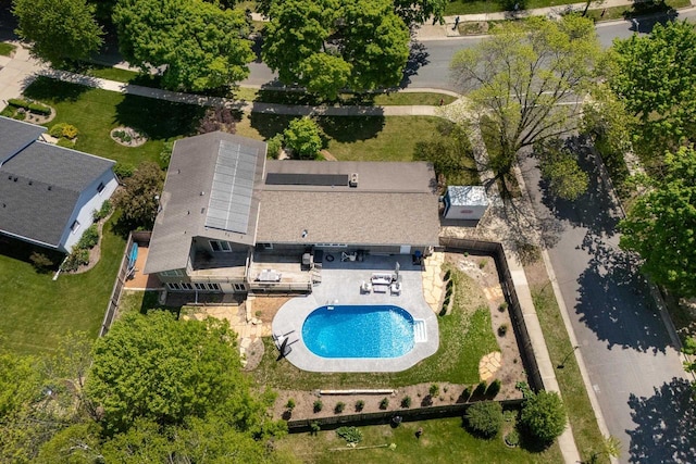 5402 Comanche Way, Madison, WI 53704 - aerial view of property and surrounding area featuring a pool