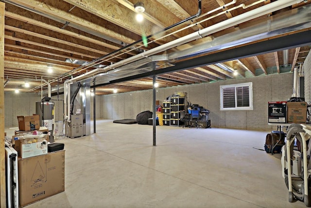2130 90th St, Sturtevant, WI 53177 - unfinished below grade area featuring water heater and heating unit