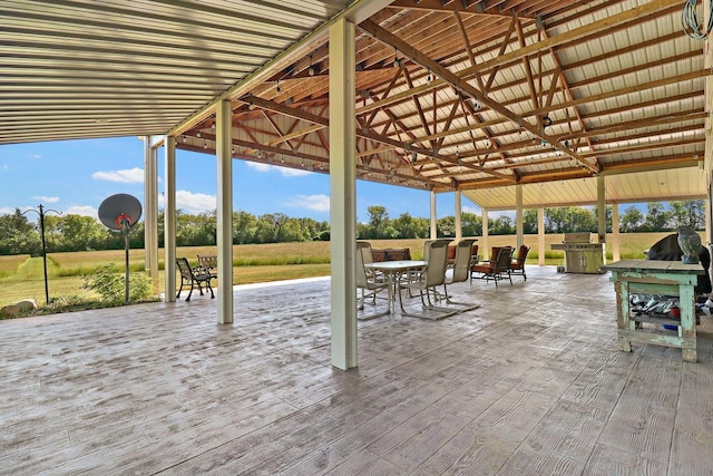 N5911 County Road Dd, Burlington, WI 53105 - view of patio featuring outdoor dining space