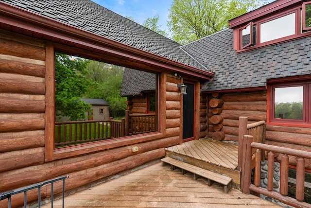 644 County Highway K, Hartford, WI 53027 - view of wooden terrace