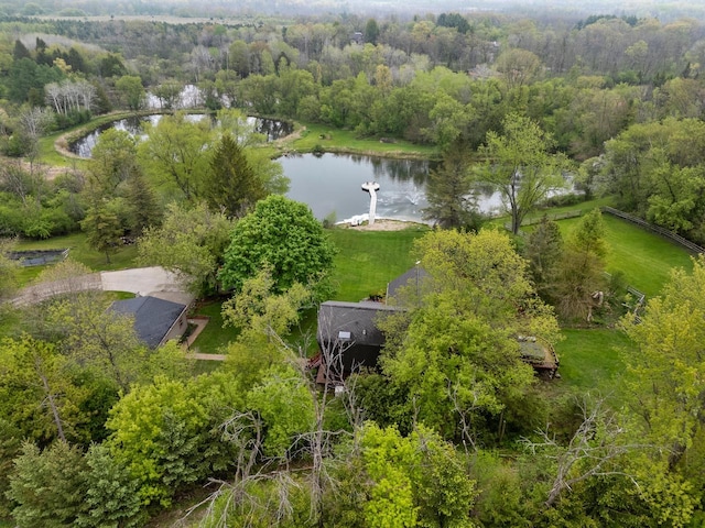 644 County Highway K, Hartford, WI 53027 - bird's eye view of a large body of water and a heavily wooded area