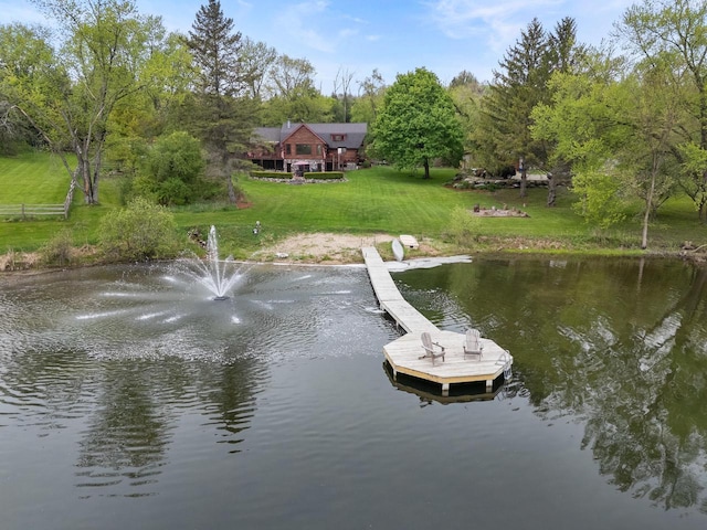 644 County Highway K, Hartford, WI 53027 - dock with a water view and a lawn