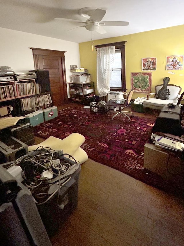 918 E Center St Unit 920, 922, Milwaukee, WI 53212 - carpeted living room featuring ceiling fan