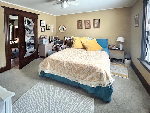 918 E Center St Unit 920, 922, Milwaukee, WI 53212 - carpeted bedroom featuring crown molding and a ceiling fan