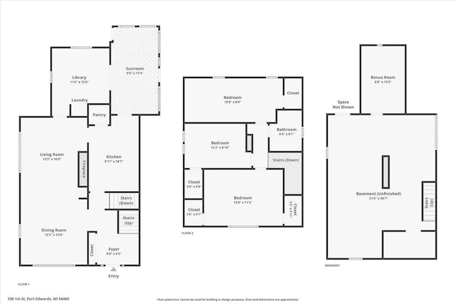 330 1st St, Port Edwards, WI 54469 - room layout
